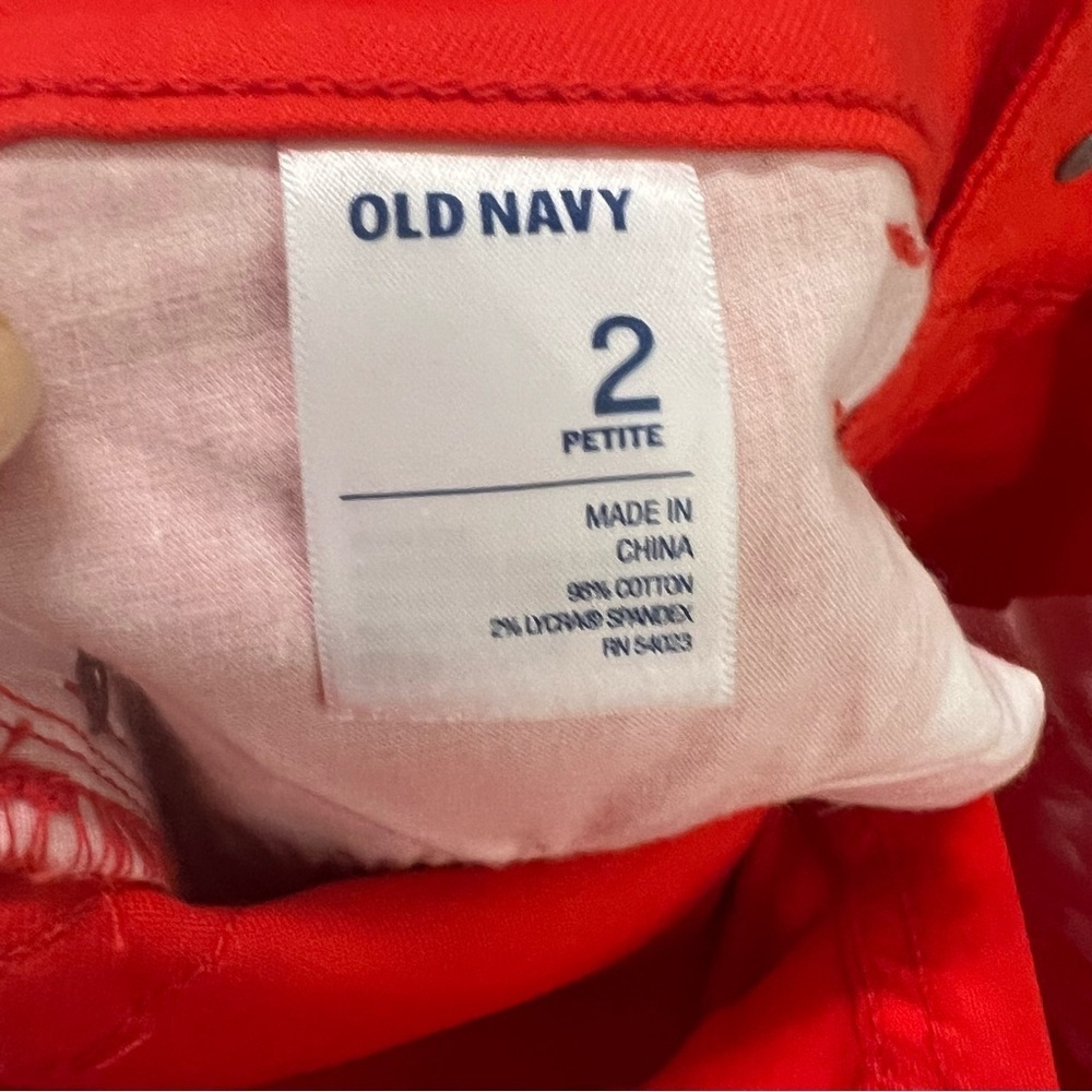 ❤️3/$15 NWOT Old Navy Rock Star Coral Skinny Jeans 2P - Picture 6 of 7